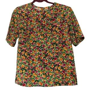Vintage floral print blouse size 6
